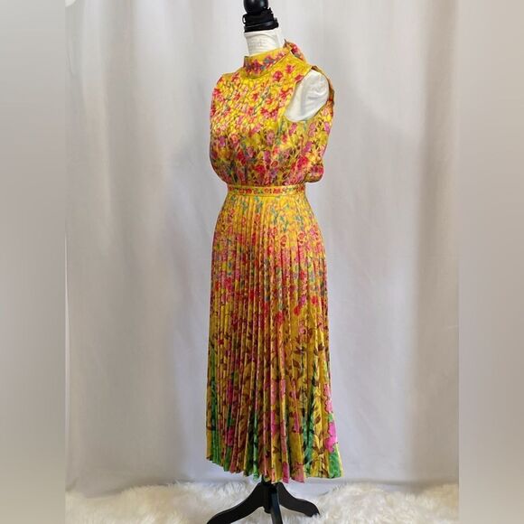 Saloni Tie-Back Midi-Dress size 0 - Picture 6 of 16